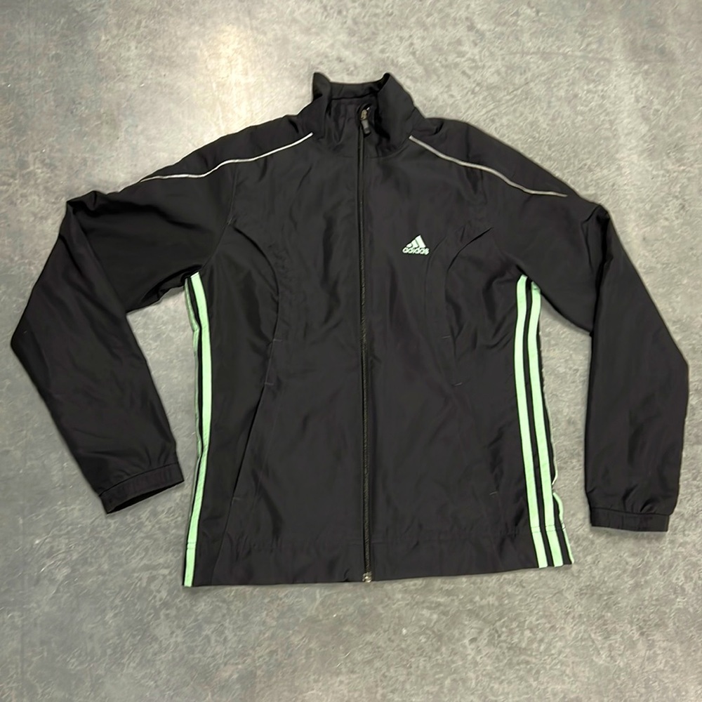 Adidas clima-cool grey and mint jacket women’s size small